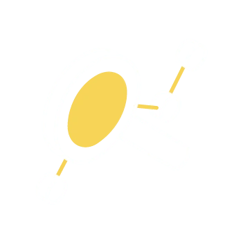 Icon of a magnifying glass connected to the network