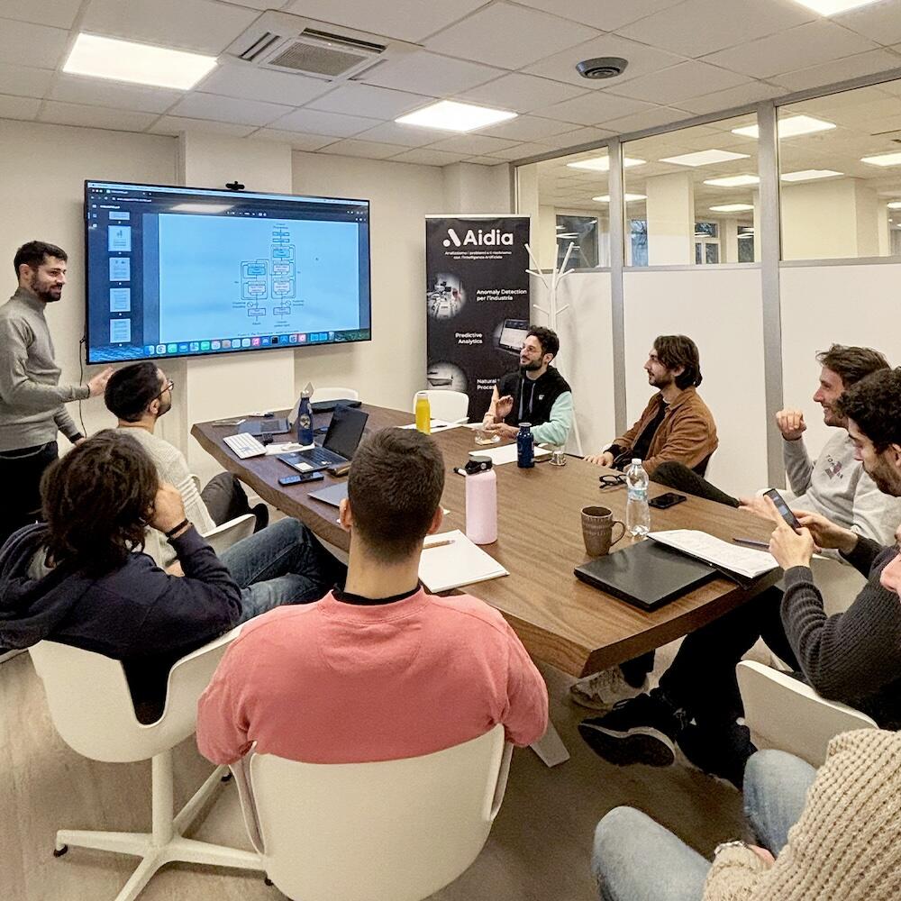 Photo of the internal workshop on the latest news in the AI world