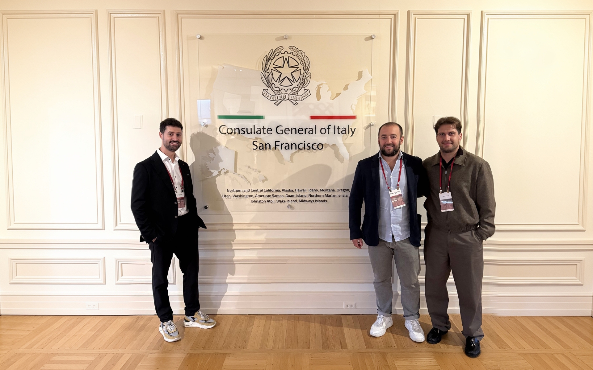 The Aidia board, Riccardo Celli, Luca Angioloni and Francesco Lombardi, at INNOVIT in San Francisco
