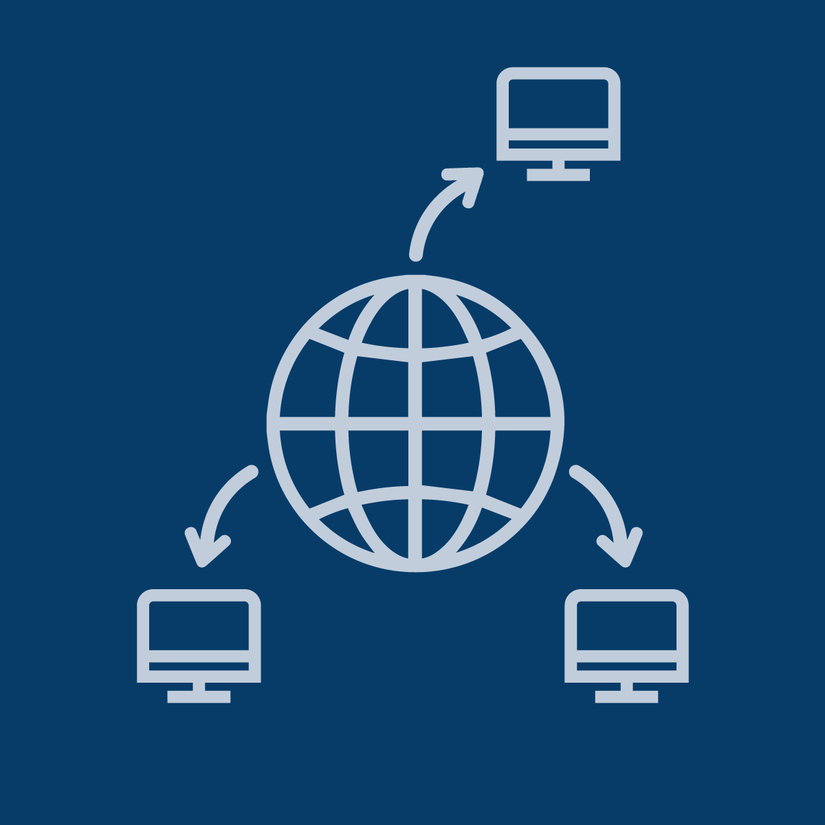 Diagram of the communication process between the cloud server and individual clients