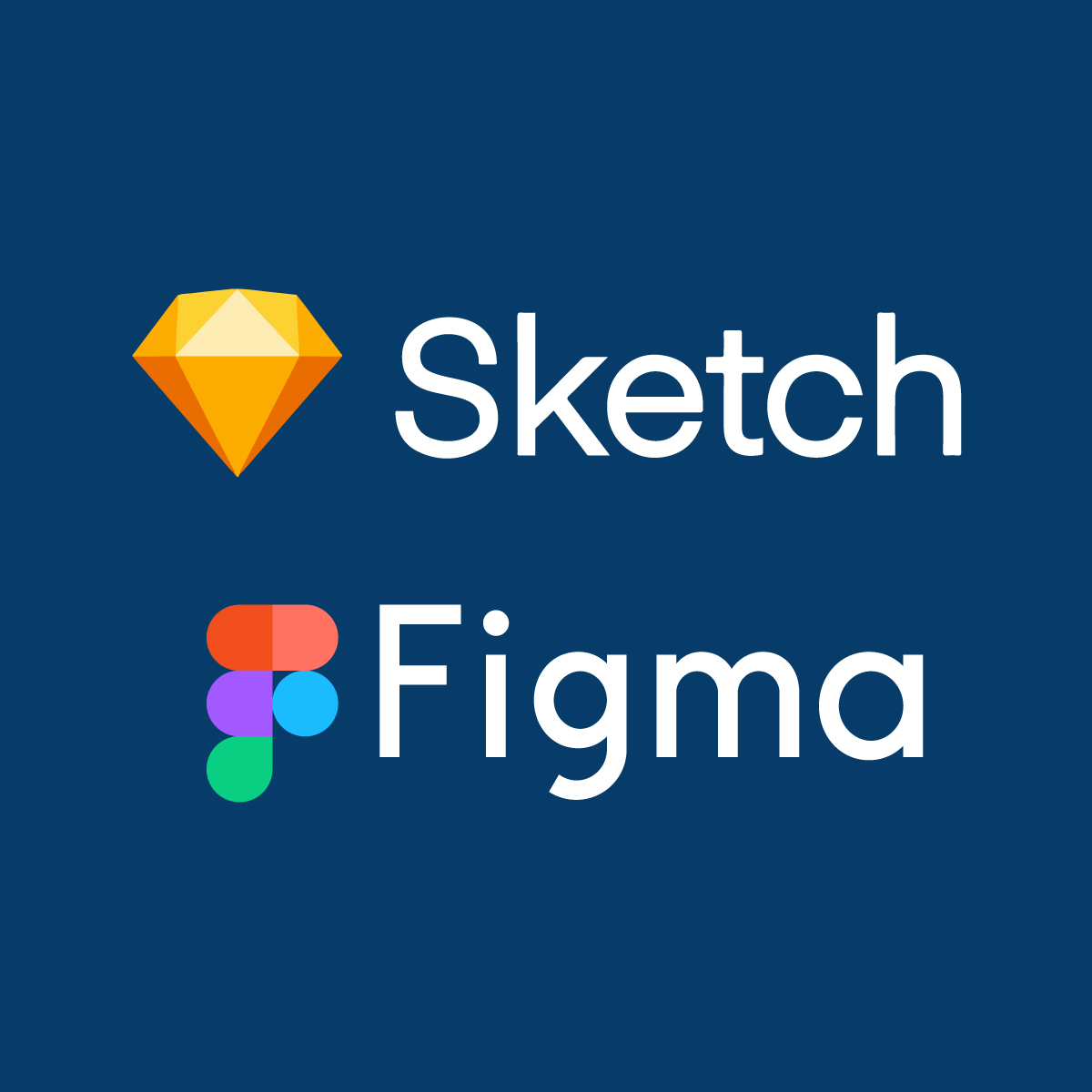 Loghi di sketch e figma, due tool collaborative design